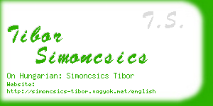 tibor simoncsics business card